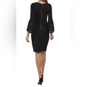 Nanette Lepore Black Lace Sleeve Dress